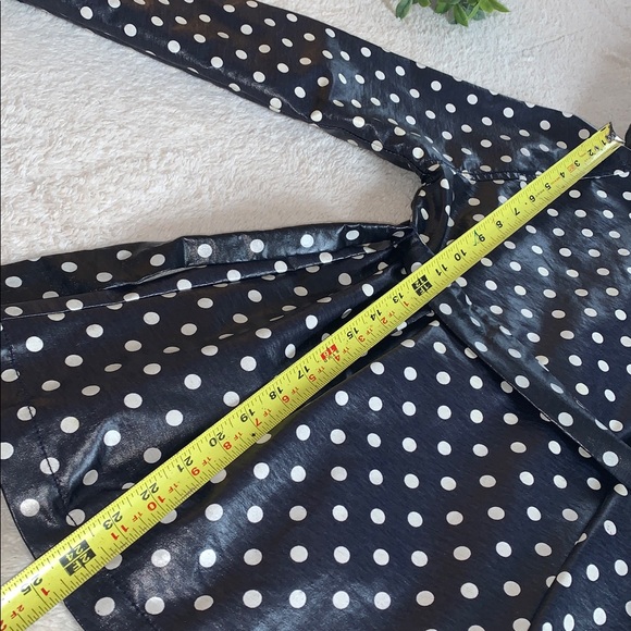 GAP Dark Midnight Hooded Raincoat Jacket Girls Polka Dots 8 *AS IS - Picture 10 of 13